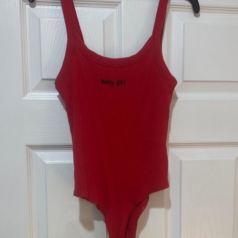 Red Baby Girl Bodysuit